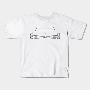 Pontiac GTO outline graphic (black) Kids T-Shirt